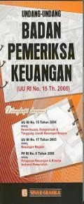 Undang-undang Badan Pemeriksa Keuangan (UU RI NO. 15 Th. 2006)